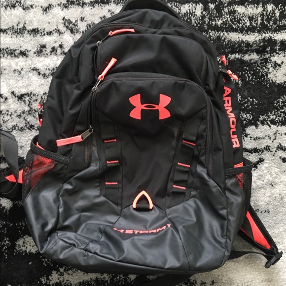 under armour backpack pink and gray